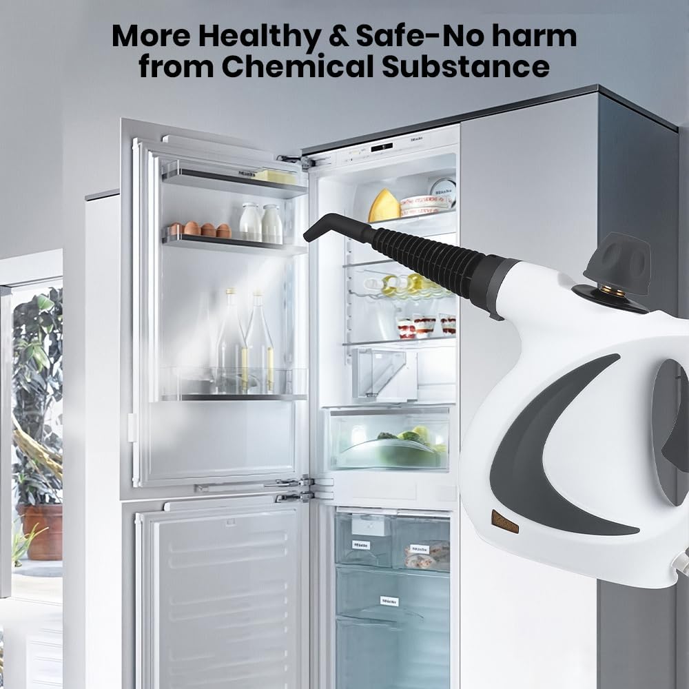 Sakerplus Steam Cleaner for Home Cleaning|Saker Handheld Portable Steamy Clean Pro 2025 for Car,Bathroom,Kitchen,Furniture,Couch,Carpet,Tile|Multiple Nozzles Kit|Chemical-Free (1Set+1 Fiber Cloth)