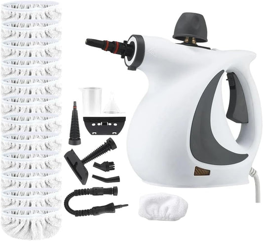 Sakerplus Steam Cleaner for Home Cleaning|Saker Handheld Portable Steamy Clean Pro 2025 for Car,Bathroom,Kitchen,Furniture,Couch,Carpet,Tile|Multiple Nozzles Kit|Chemical-Free (1Set+1 Fiber Cloth)