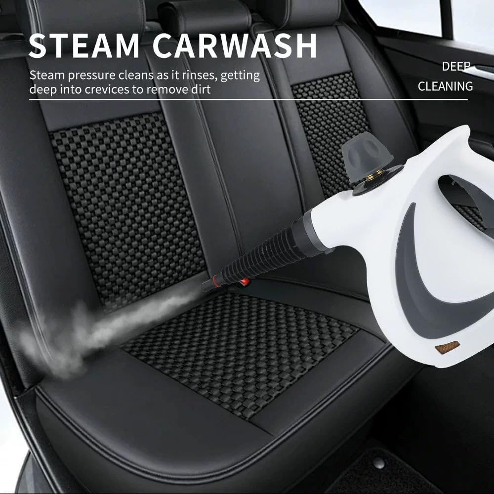 Sakerplus Steam Cleaner for Home Cleaning|Saker Handheld Portable Steamy Clean Pro 2025 for Car,Bathroom,Kitchen,Furniture,Couch,Carpet,Tile|Multiple Nozzles Kit|Chemical-Free (1Set+1 Fiber Cloth)